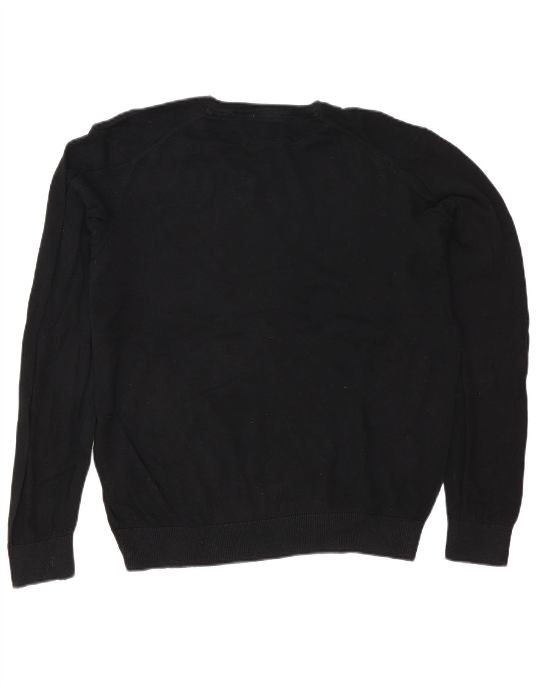 Marks & Spencer Jersey Regular Fit con Cuello en V para Hombre Grande Algodón Negro