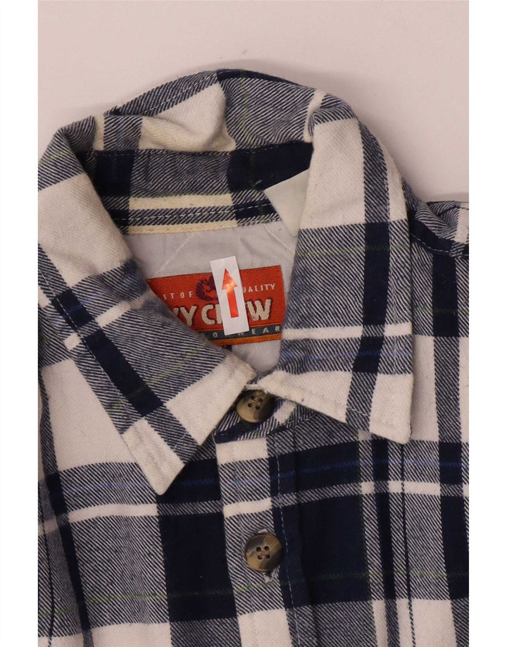 Ivy Crew Camisa de franela de leñador para hombre Cuadros azul medio
