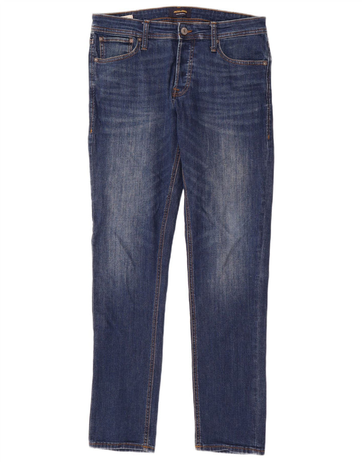 Jack & Jones Hombre Slim Jeans W32 L32 Algodón Azul