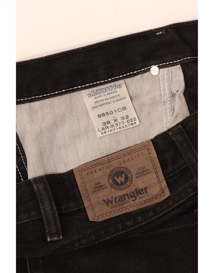 Wrangler Vaqueros rectos para hombre W38 L26 Algodón negro