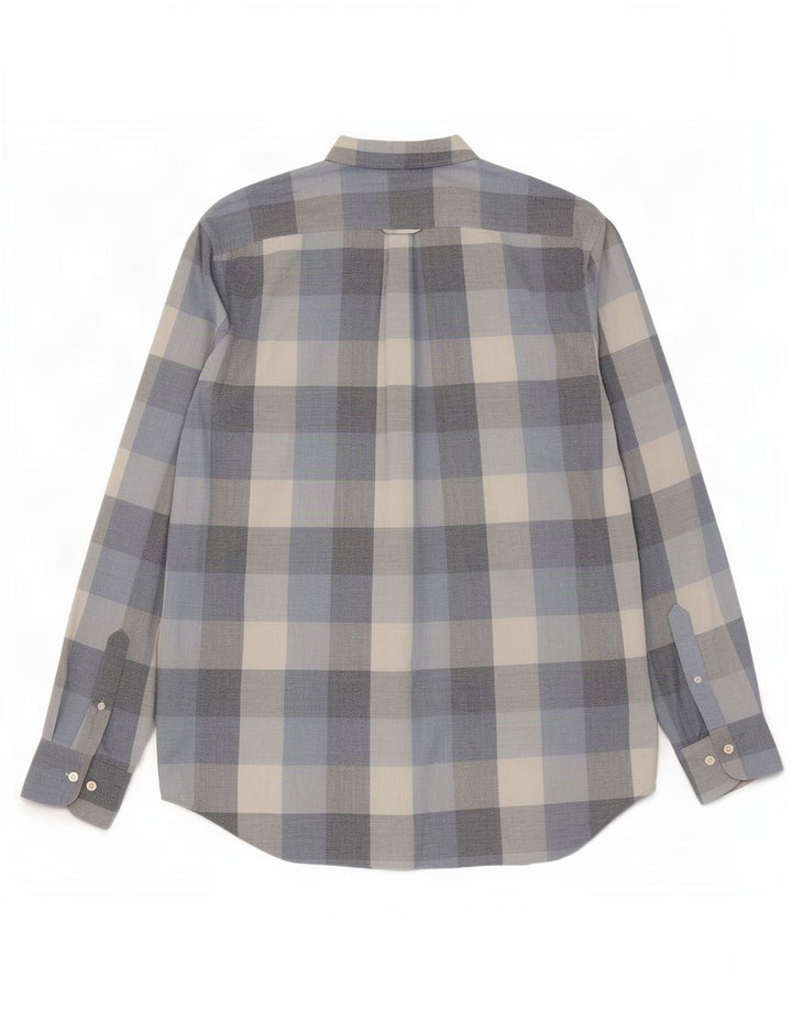 Gant Camisa de corte regular para hombre, talla 41/42 16 1/2 grande, algodón a cuadros azul