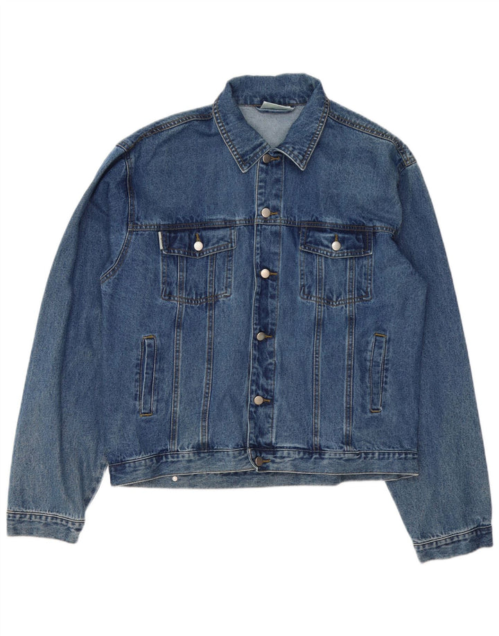 Giani Feroti Chaqueta vaquera para hombre UK 40 Grande Algodón azul