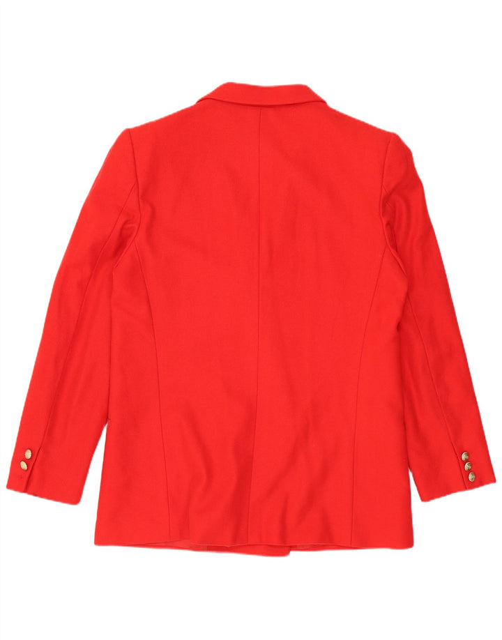 Vintage mujer doble pecho Blazer chaqueta Reino Unido 12 rojo medio