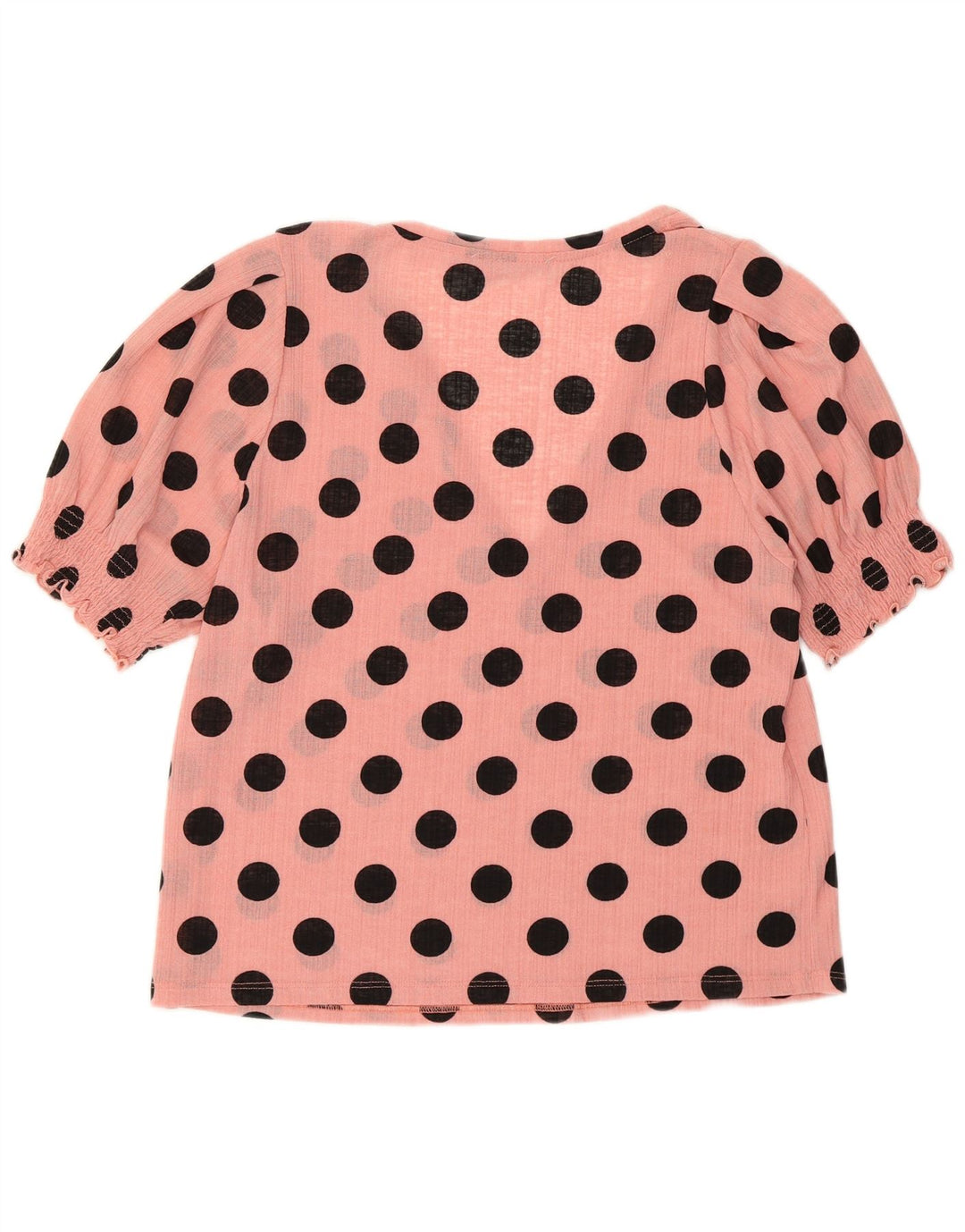 Zara Mujer Blusa Corta Top Reino Unido 10 Pequeño Lunares Rosas