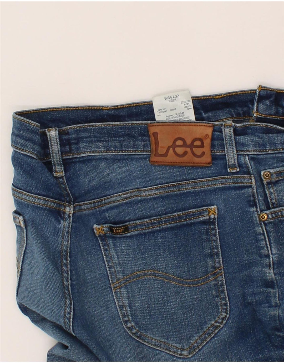 LEE Womens Rider Cropped Jeans W34 L25 Blue Cotton Vintage Lee and Second-Hand Lee from Messina Hembry 