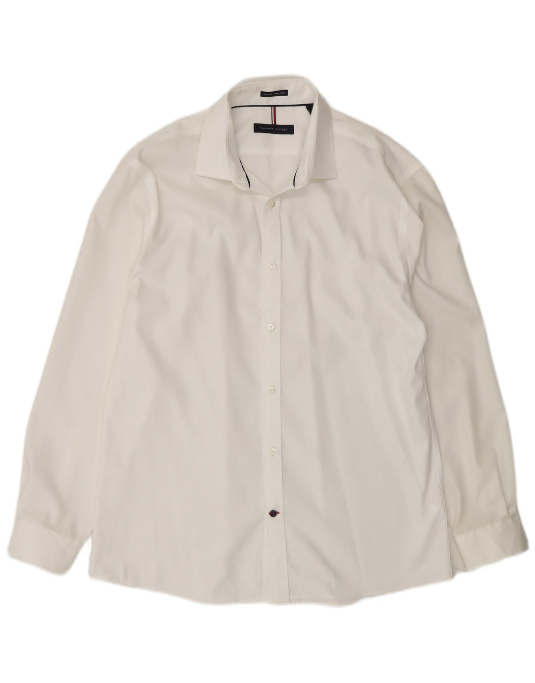 Tommy Hilfiger Camisa Slim Fit para Hombre Talla 16 Grande Blanco