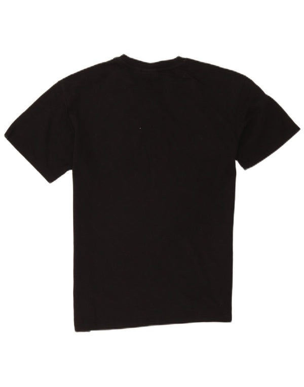 Napapijri Camiseta con gráfico geográfico para hombre Top pequeño de algodón negro