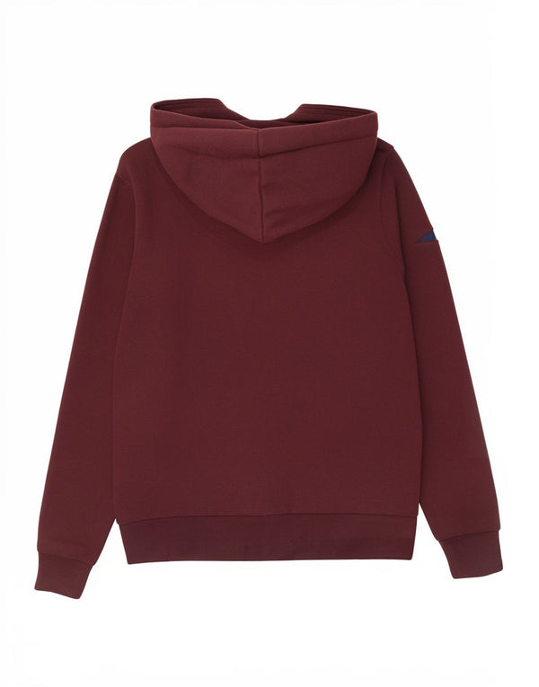 Superdry Jersey con capucha gráfica para mujer Reino Unido 10 Small Borgoña Algodón