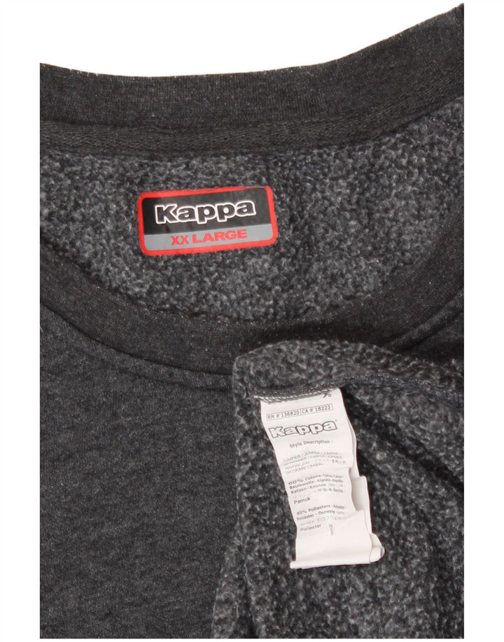 Kappa Hombre Sudadera Jumper 2XL Gris Algodón