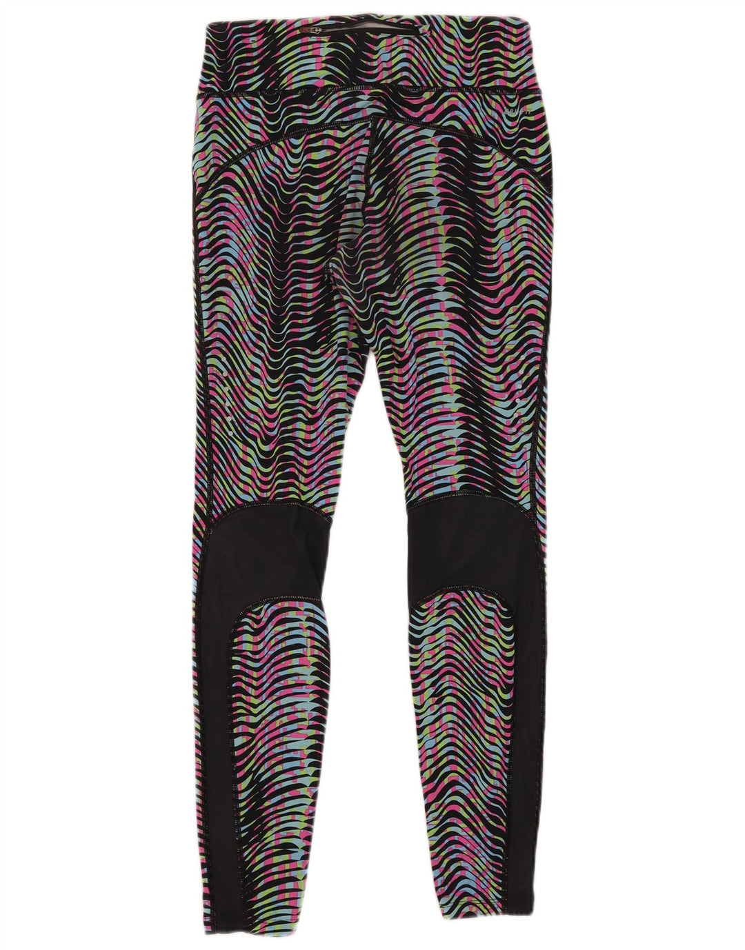 Nike - Leggings Dri Fit para mujer, talla mediana, nailon a rayas multicolor