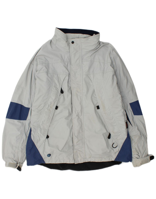 Columbia Chaqueta cortavientos para hombre UK 40 Large Azul Colorblock Nylon