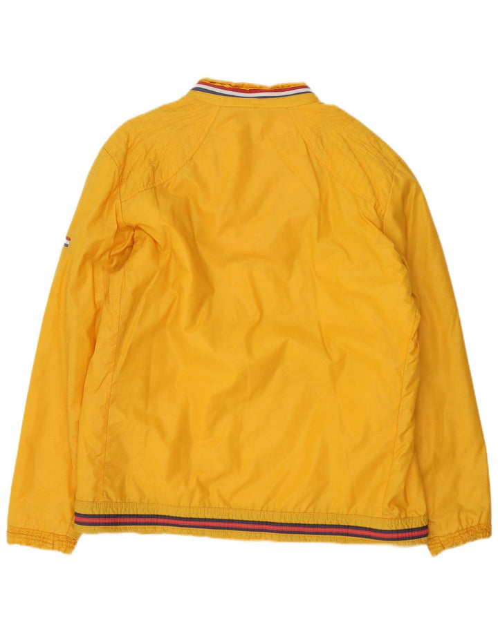 Vintage hombres bombardero chaqueta Reino Unido 42 XL amarillo