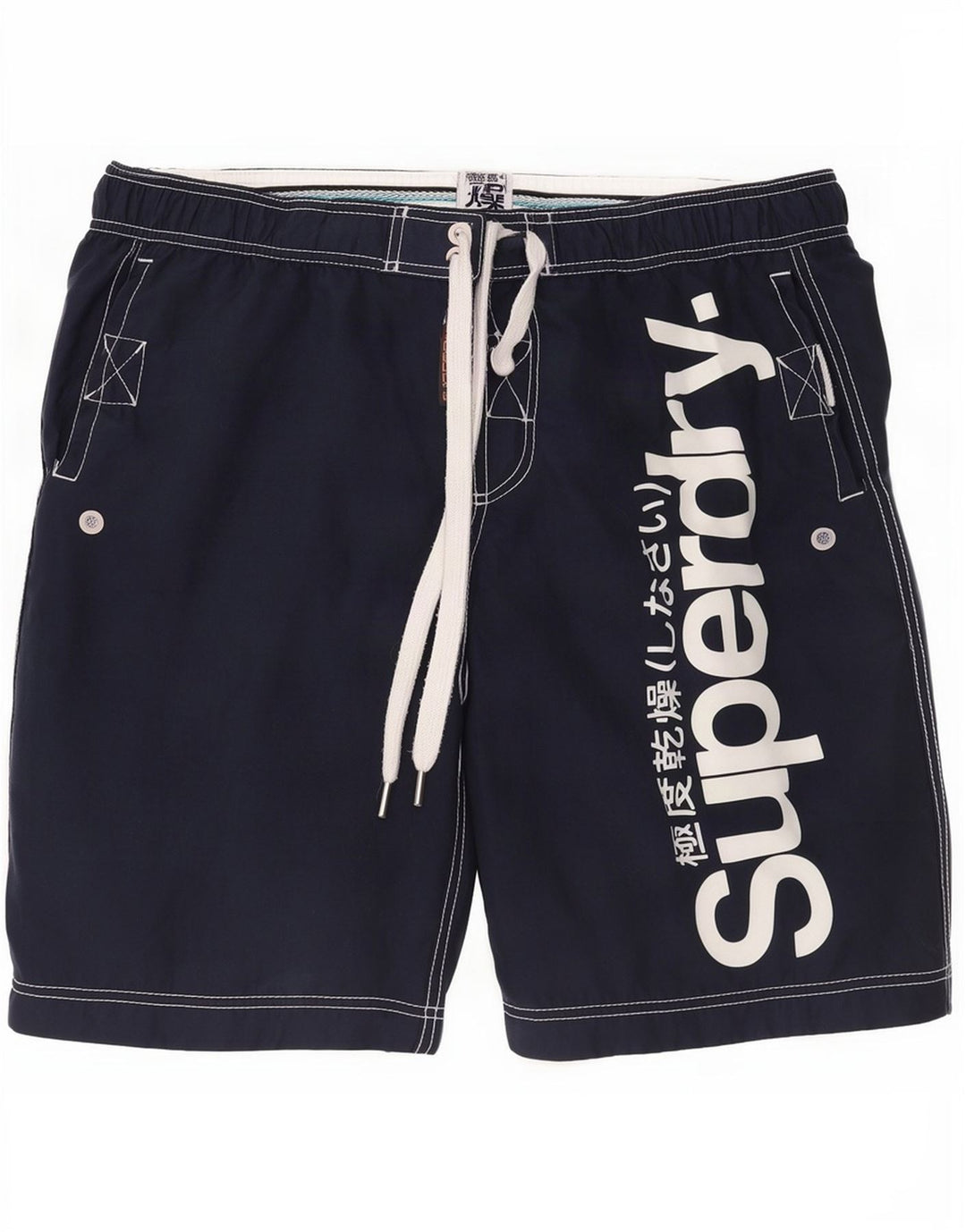 Superdry Shorts De Baño Con Gráficos Para Hombre Grande Azul Marino