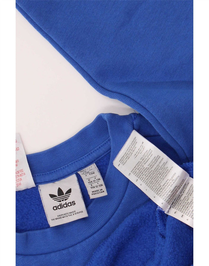 Adidas Sudadera para niño Jumper 12-13 años Azul Algodón