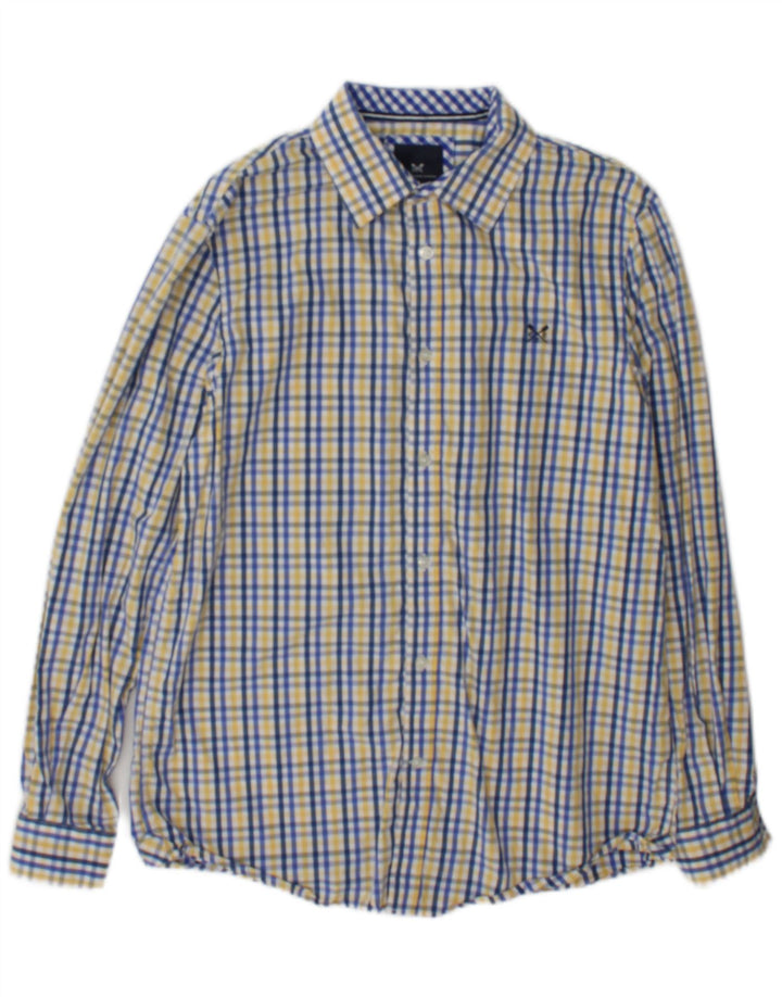 Crew Clothing Camisa de corte clásico para hombre Algodón a cuadros azul medio
