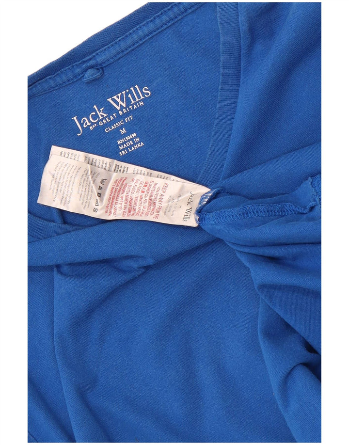 Jack Wills - Camiseta de corte clásico para hombre, color azul medio, algodón