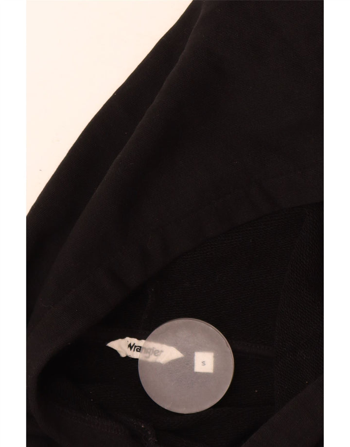 WRANGLER Sudadera con capucha gráfica de gran tamaño para mujer Reino Unido 10 Pequeño Algodón negro