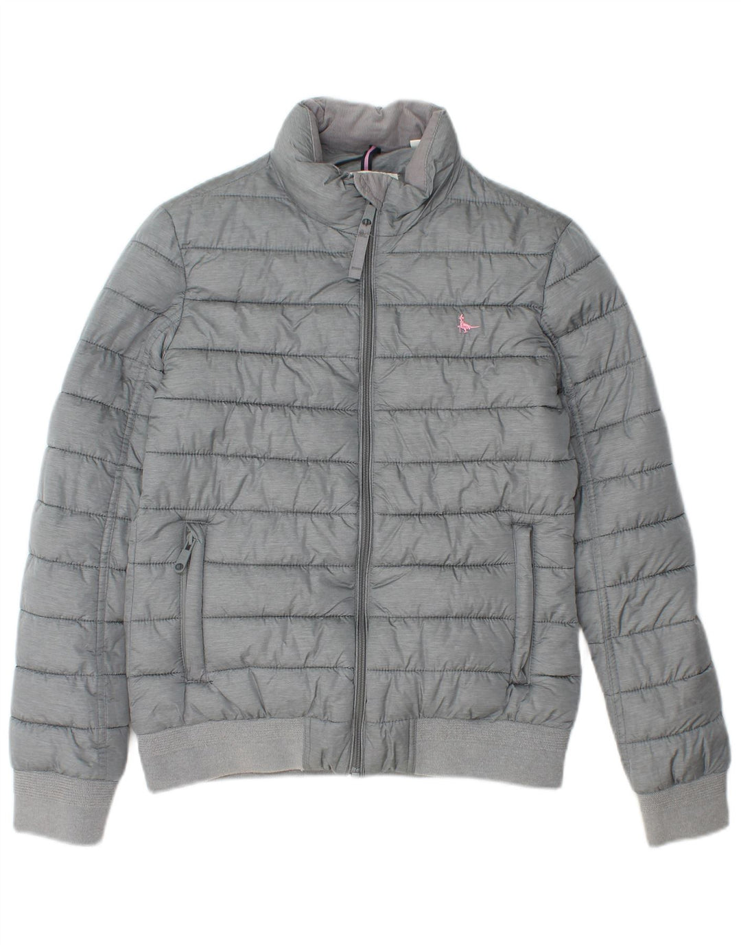 JACK WILLS Chaqueta acolchada para mujer UK 8 Small Gris Poliéster