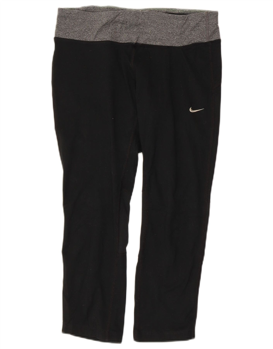 NIKE Leggings Capri Dri Fit para Mujer UK 10 Small Black Colorblock