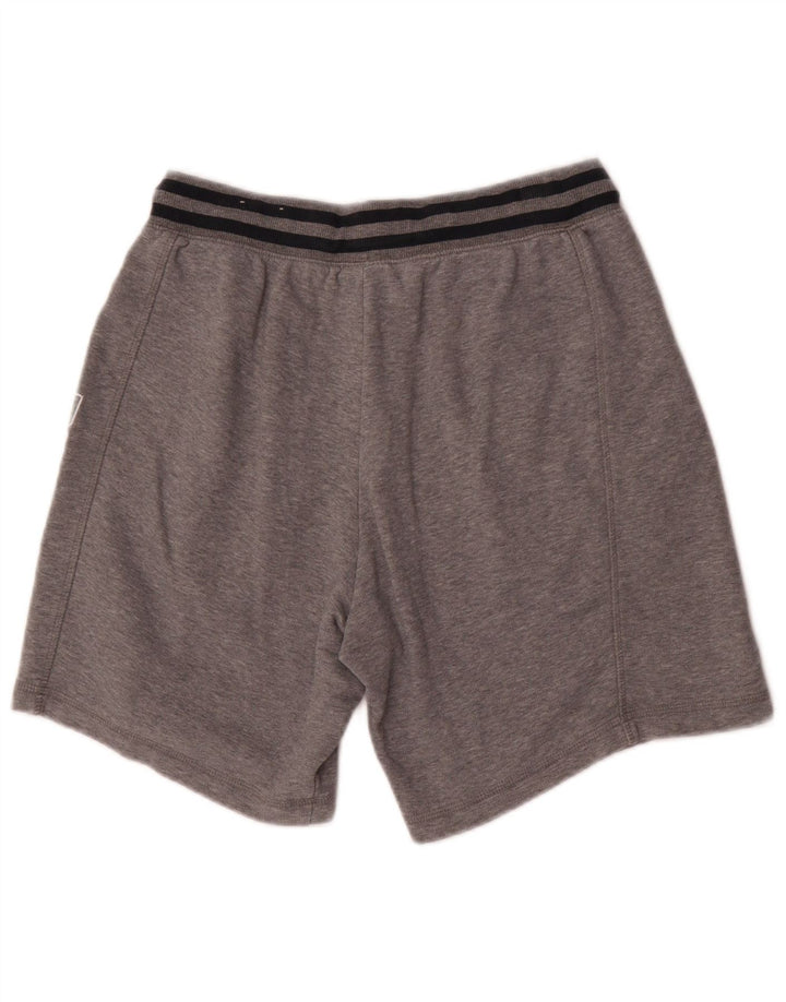Puma Pantalones cortos deportivos con gráficos para hombre, talla pequeña, gris a rayas