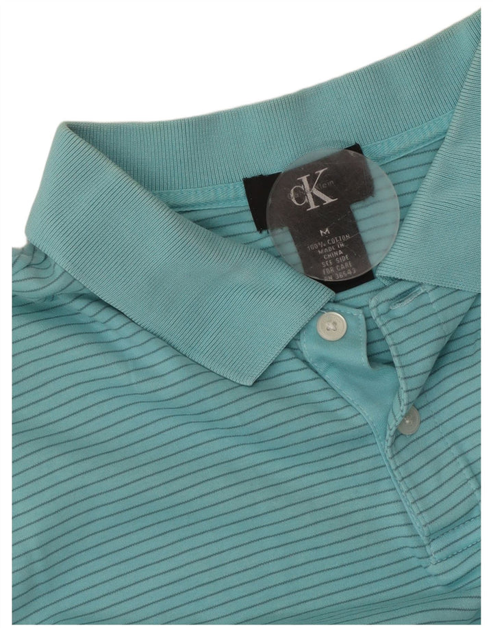 CALVIN KLEIN Polo Hombre Algodón Rayas Azul Medio