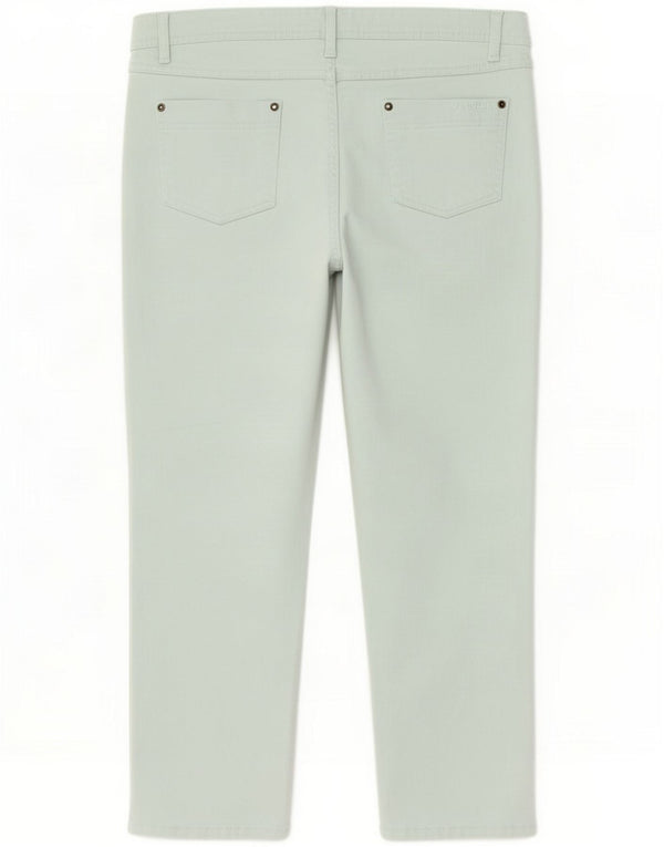 Weird Fish Pantalones capri ajustados para mujer UK 12 Medium W32 L23 Algodón turquesa