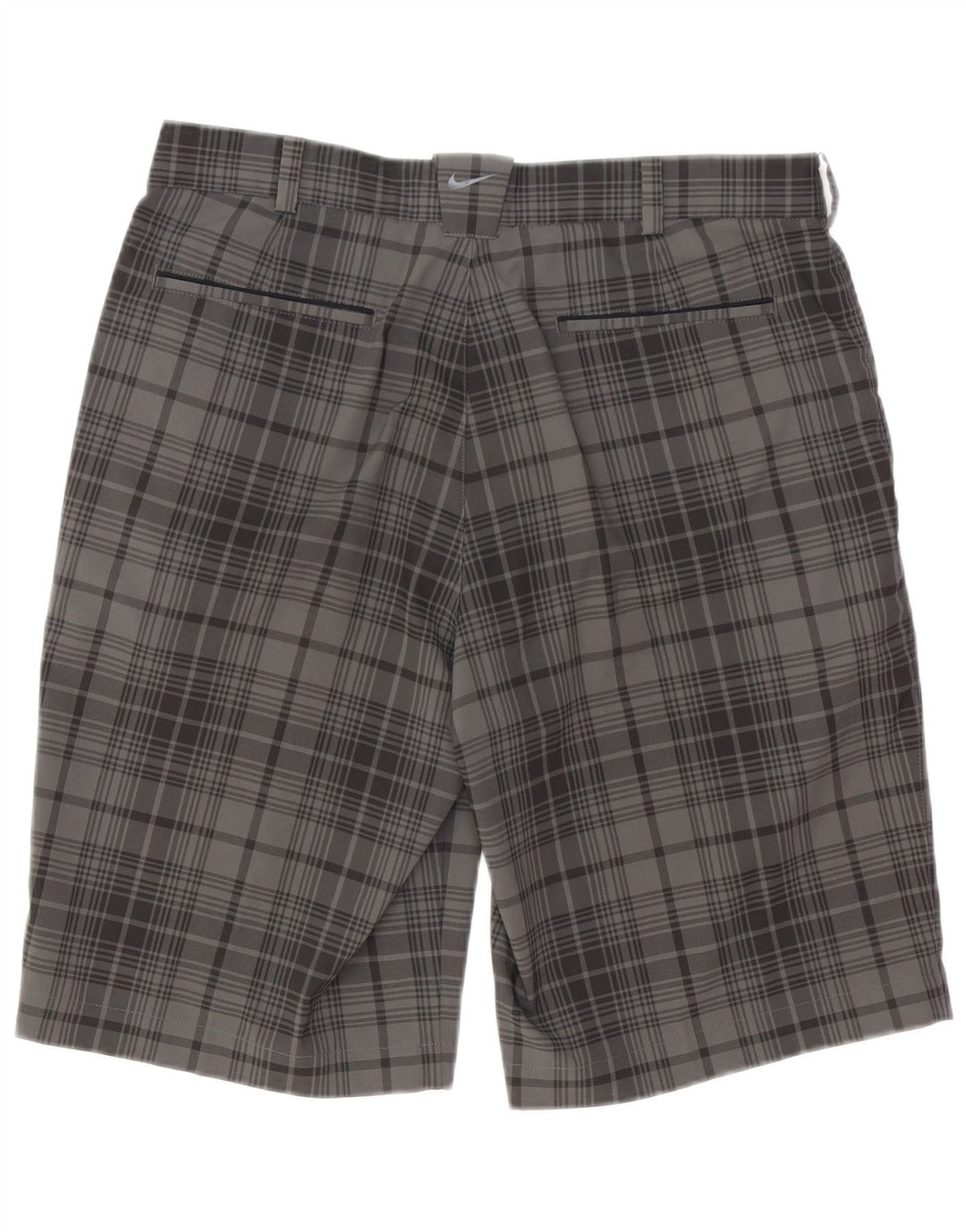 Pantalones cortos chinos Dri Fit para hombre Nike W32 Poliéster a cuadros gris medio