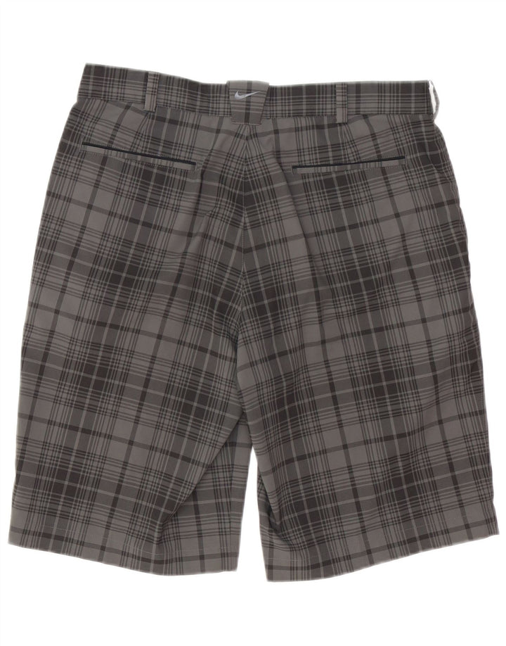 Pantalones cortos chinos Dri Fit para hombre Nike W32 Poliéster a cuadros gris medio