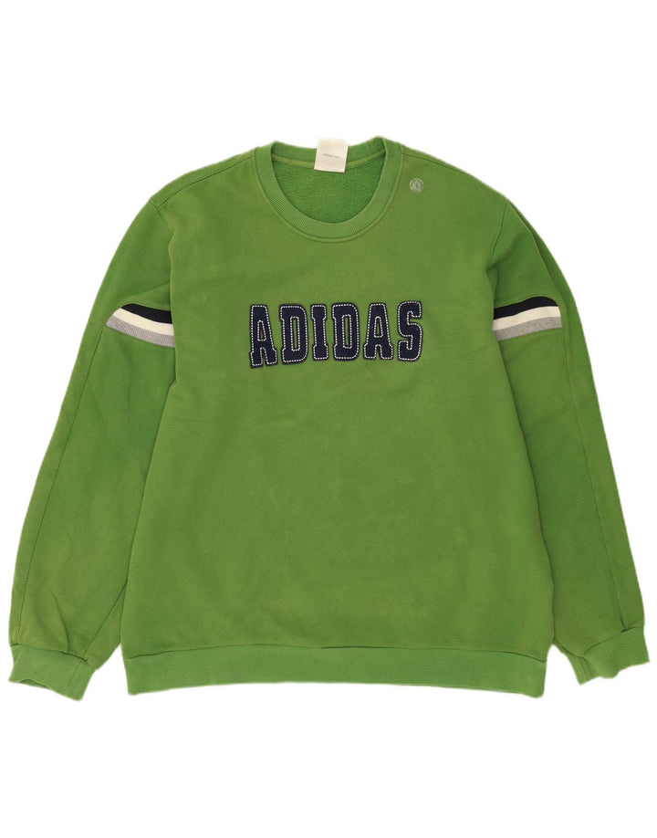 ADIDAS Sudadera gráfica para hombre Jumper Grande Algodón verde