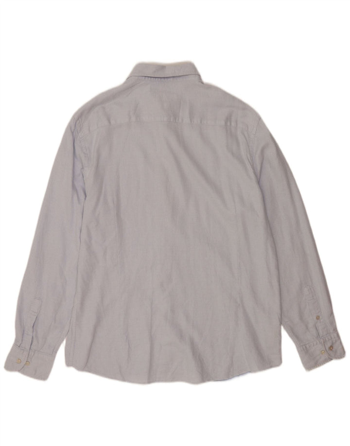 Camisa Hombre Massimo Dutti 2XL Algodón Lunares Azul
