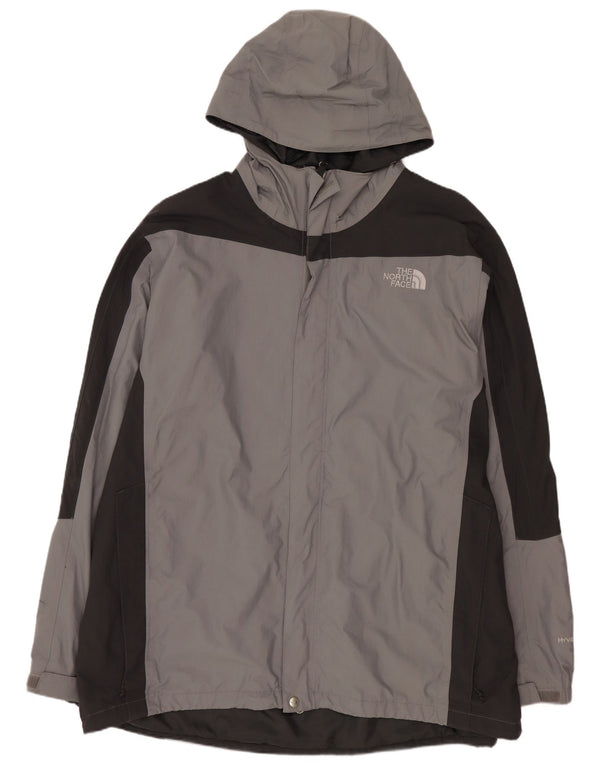 THE NORTH FACE Chaqueta impermeable con capucha Hyvent para hombre UK 44 2XL Gris Colorblock