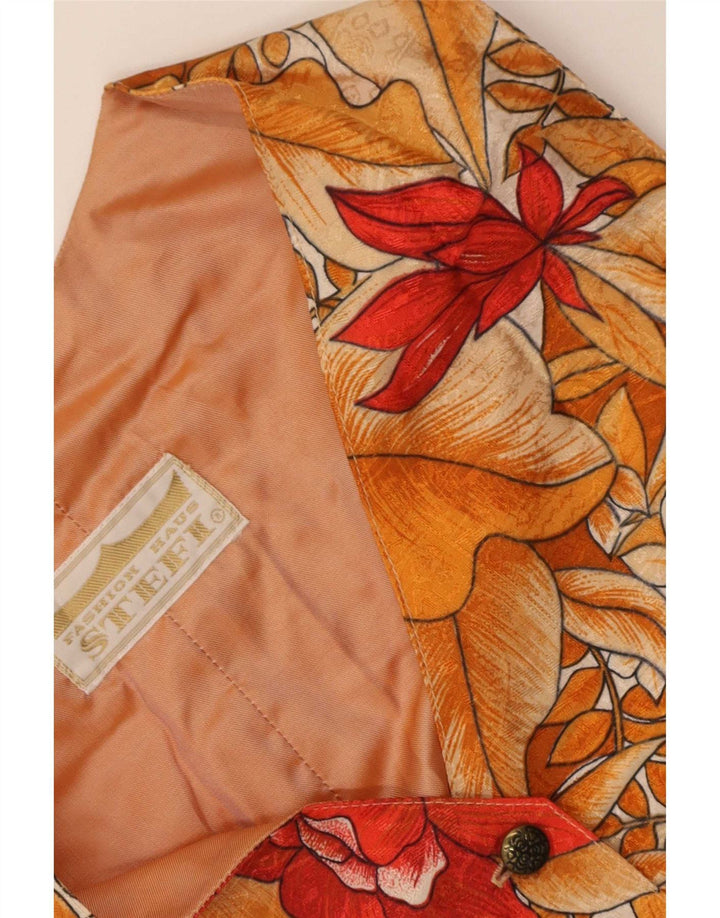 Vintage mujer chaleco Reino Unido 10 pequeño multicolor floral