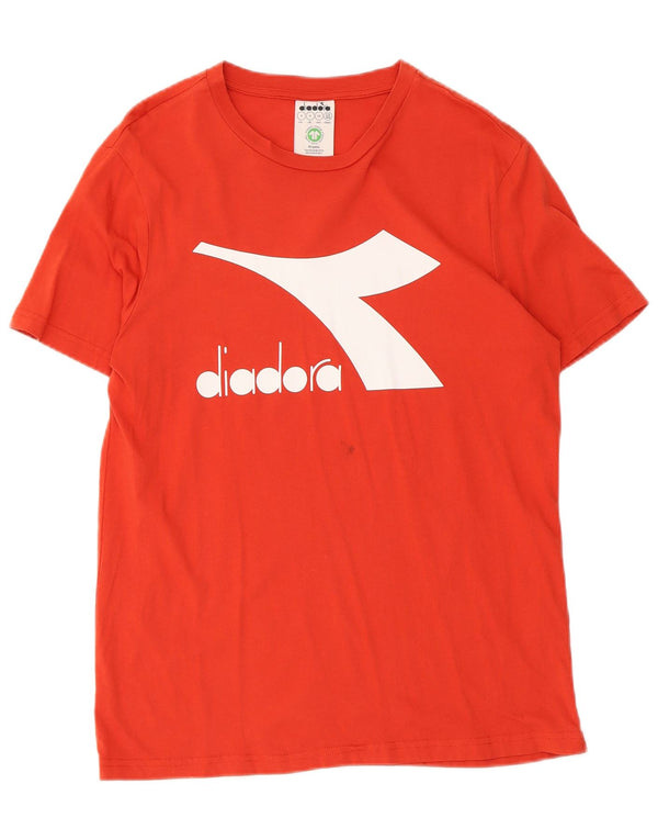 Diadora Hombre Camiseta Gráfica Top Small Rojo