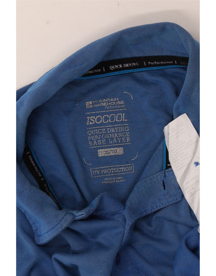 Polo IsoCool para hombre de Mountain Warehouse XL Algodón azul