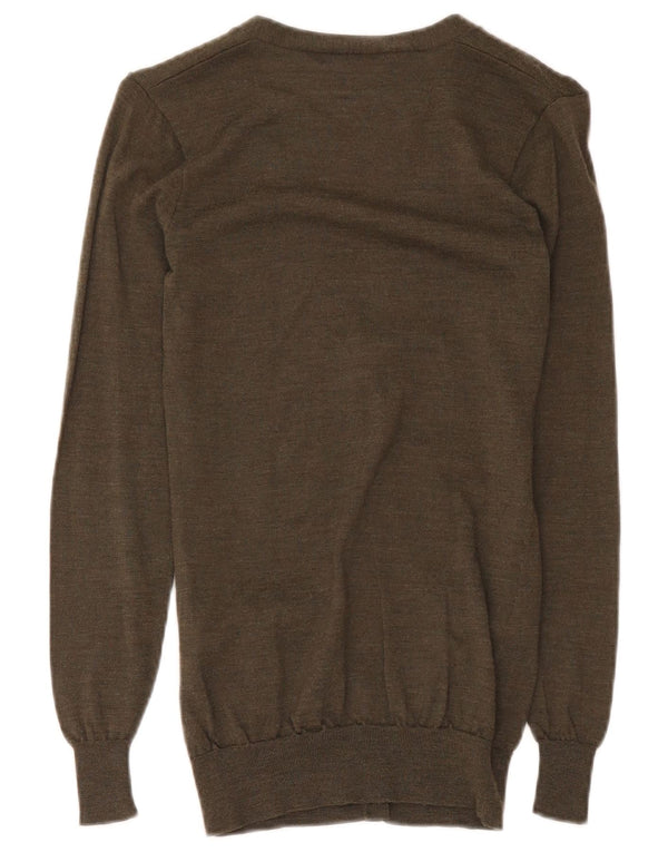 Ralph Lauren - Cárdigan para mujer, talla 4, XS, lana merino verde
