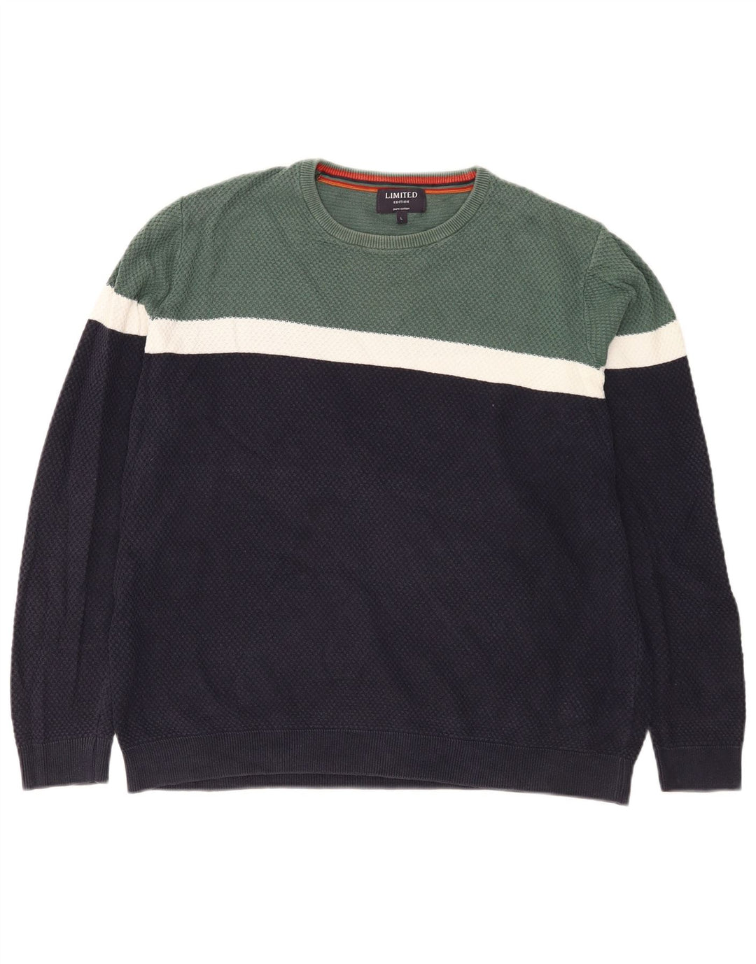 Marks & Spencer Jersey con cuello redondo para hombre, talla grande, color azul marino