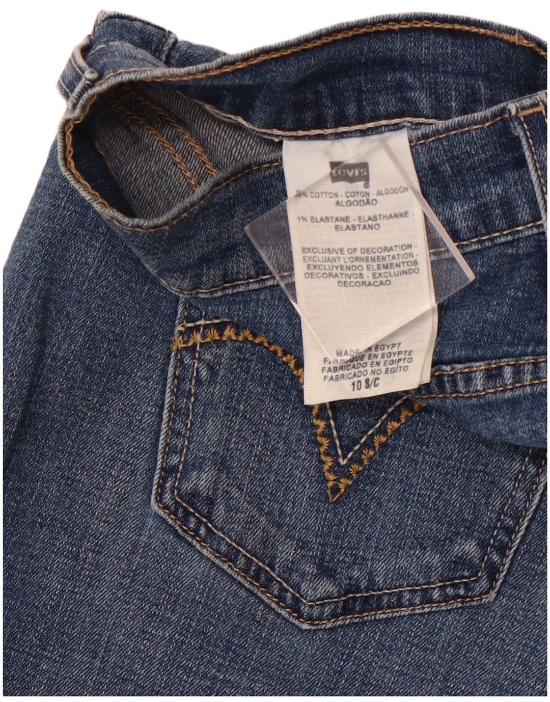 LEVI'S Jeans rectos 506 para mujer US 10 Large W30 L27 Algodón azul