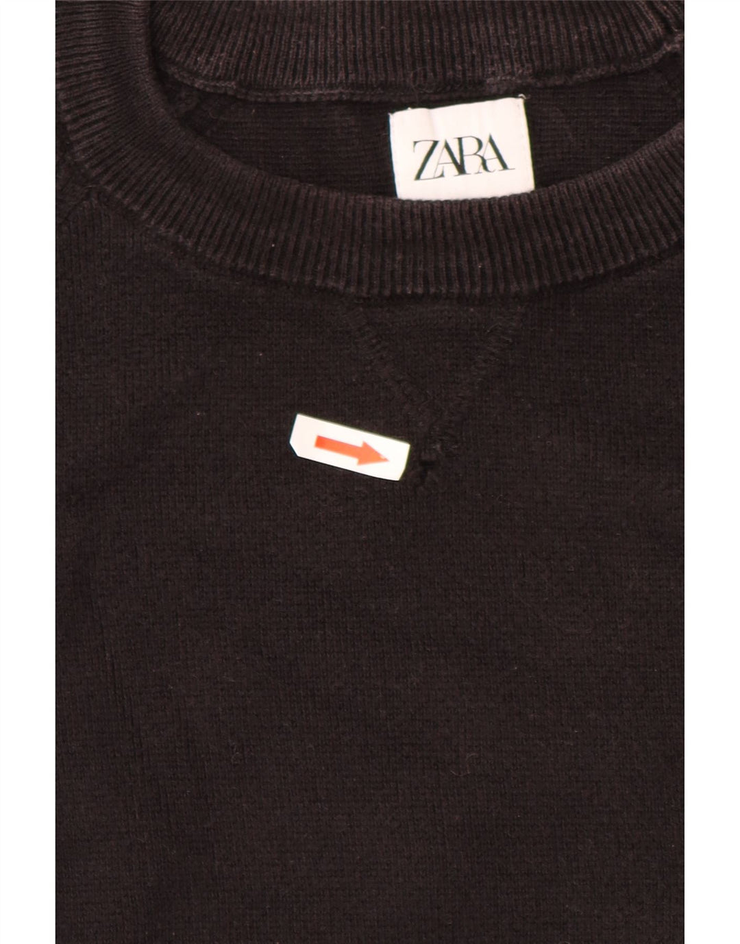 ZARA Hombre Jersey Cuello Redondo Algodón Marrón Medio