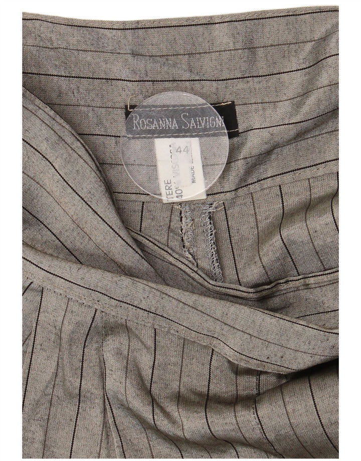 Pantalones recortados vintage para mujer IT 44 Medio W28 L23 Poliéster gris