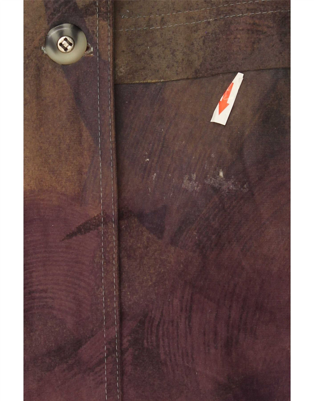 Vintage mujer patrón abstracto chaqueta cortavientos Reino Unido 20 2XL multicolor
