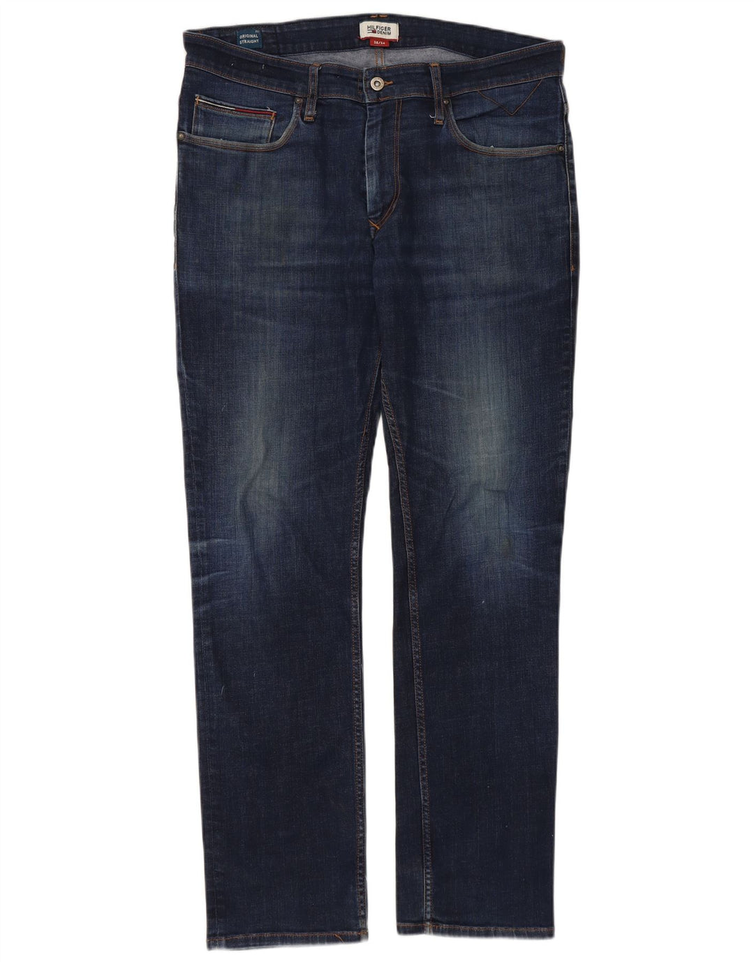 TOMMY HILFIGER Vaqueros rectos para hombre W38 L34 Algodón azul marino
