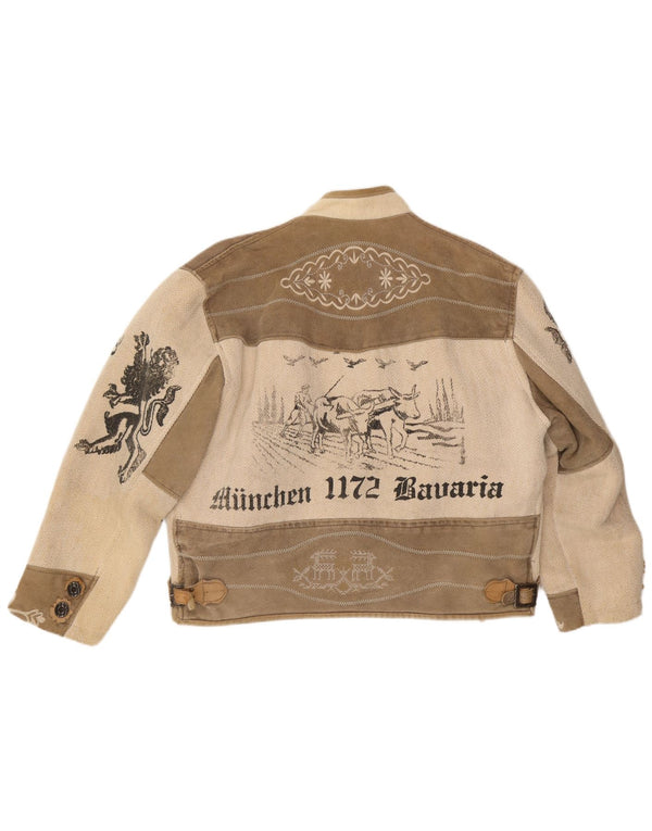 Skandal Mujer Trachten Graphic Ante Trenca UK 40 XL Beige