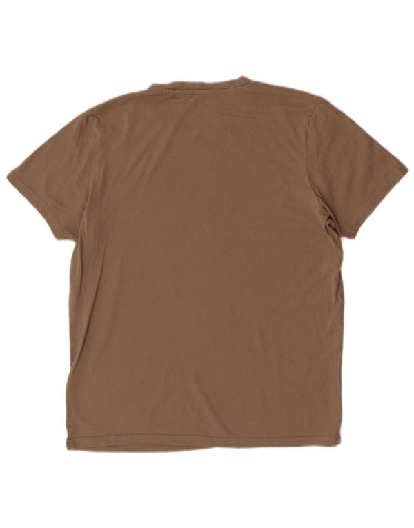 Jack & Jones Hombre Camiseta Top Algodón Marrón Medio