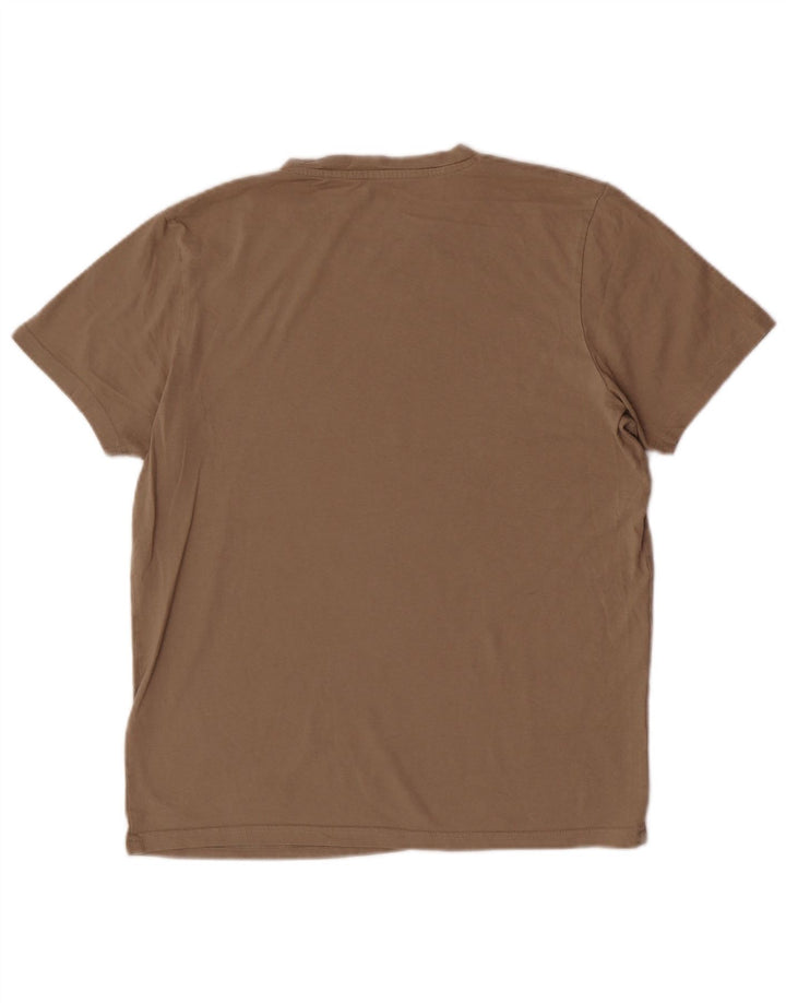 Jack & Jones Hombre Camiseta Top Algodón Marrón Medio
