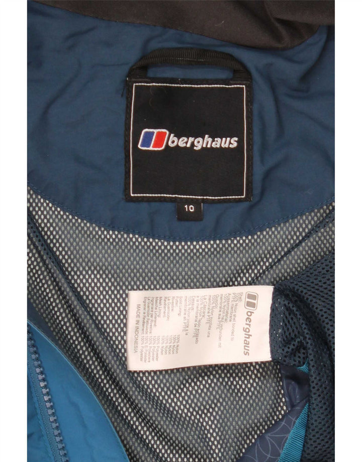 Berghaus Chaqueta impermeable extragrande con capucha para mujer UK 40 Small Blue Colourblock