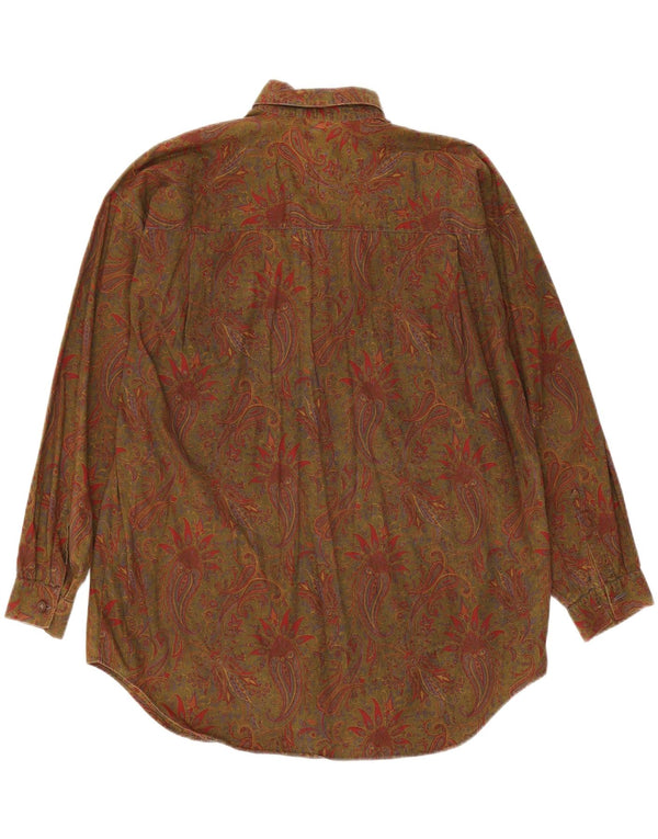 Calbros Camisa tipo jersey extragrande para mujer IT 44 Algodón cachemir caqui mediano