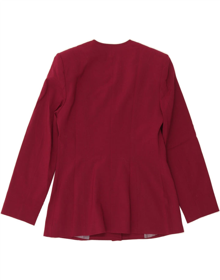 BENETTON Womens 4 Button Blazer Jacket IT 44 Medium Red Polyester Vintage Benetton and Second-Hand Benetton from Messina Hembry 