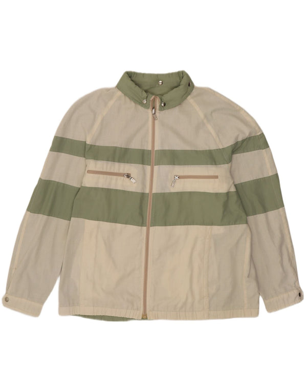 Chaqueta reversible con capucha vintage para hombre IT 52 XL Bloque de color verde