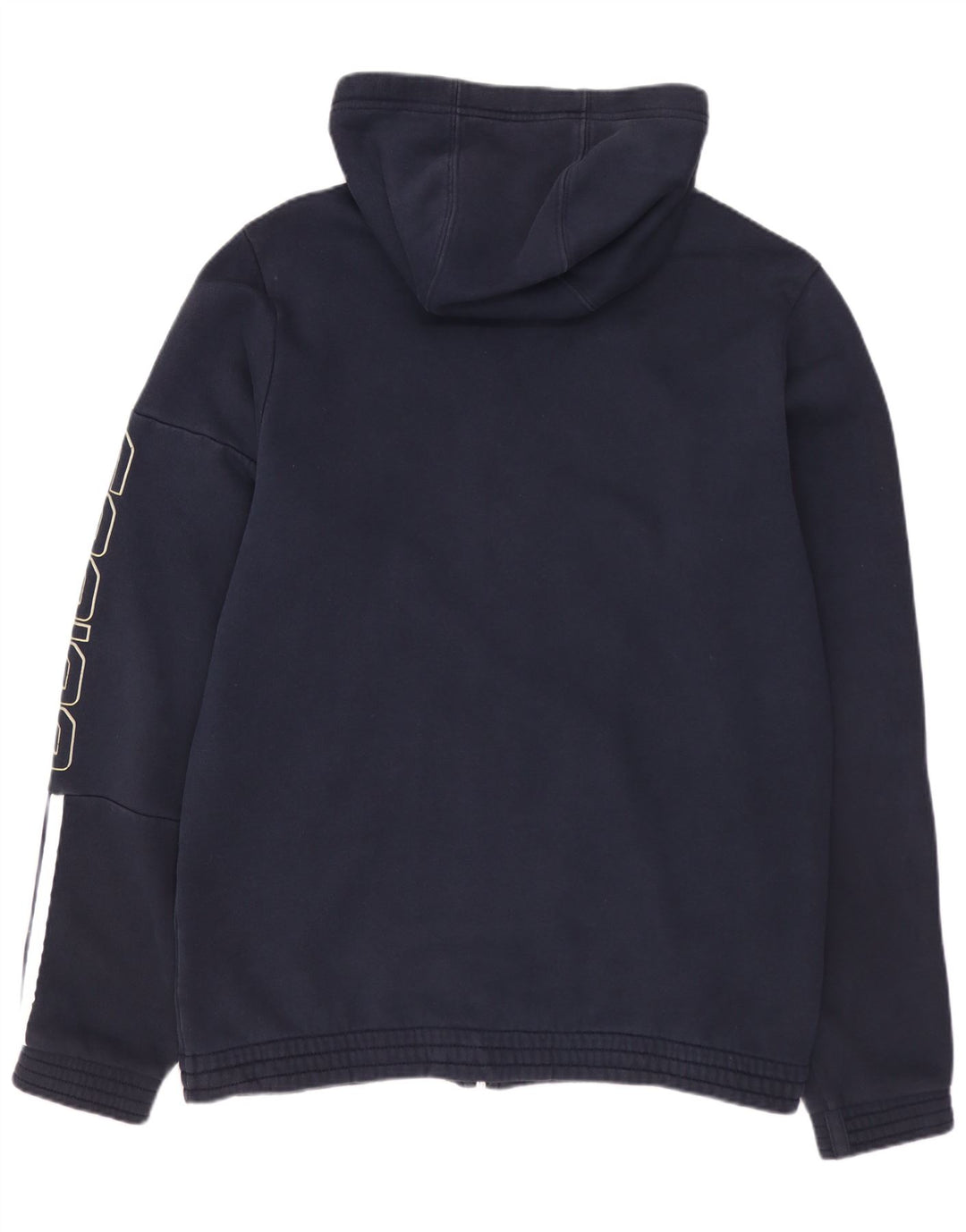 ADIDAS Suéter con capucha y cremallera gráfica para hombre Algodón azul marino mediano