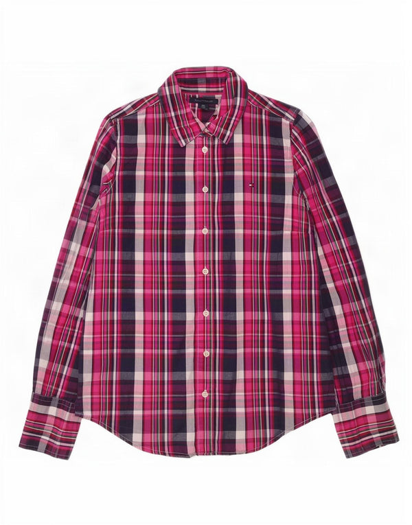 Camisa Tommy Hilfiger para mujer UK 10 Small Pink Check Cotton
